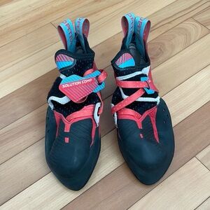 Black and Red Climbing Shoes